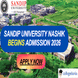 Sandip University Nashik  Begins Admission 2026; Apply Now